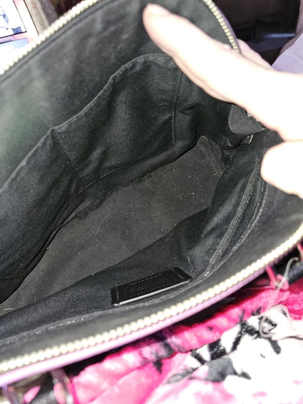 Coach Black Leather Sierra Dome Satchel with Pink Trim - Picture 5 of 7